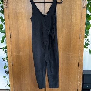 Anthropology Saturday Sunday Gray Jumpsuit with Waist Tie